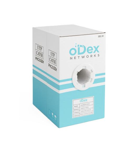 Ցանցային մալուխ ODEX Cat5e UTP 4P LSZH 24AWG (305մ) սպիտակ
