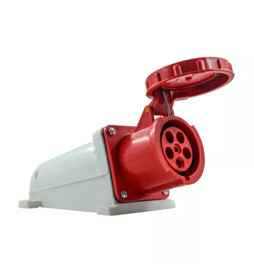 Արդյունաբերական վարդակ 63A 5P IP67 (B Class) LEE-135 կարմիր