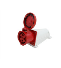 Արդյունաբերական վարդակ 125A 5P IP67 (B Class) LEE-145 կարմիր