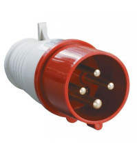 Արդյունաբերական խրոցակ 16A 4P IP44 (B Class) LEE-014 կարմիր