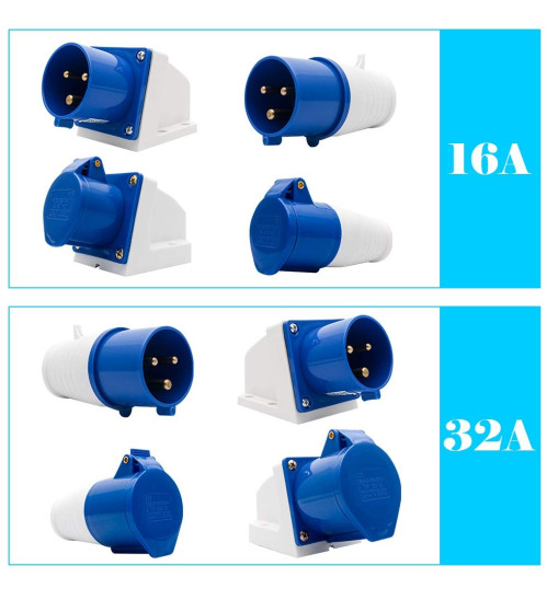 Արդյունաբերական վարդակ 16A 3P IP44 (B Class) LEE-113 Կապույտ Արդյունաբերական վարդակ 16A 3P IP44 (B Class) LEE-113 Կապույտ