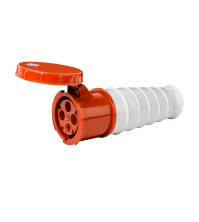 Արդյունաբերական վարդակ 125A 4P IP67 (B Class) LEE-244 կարմիր