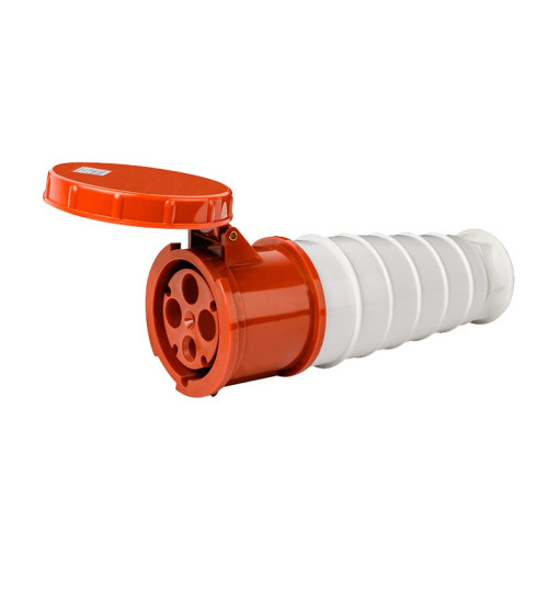 Արդյունաբերական վարդակ 125A 4P IP67 (B Class) LEE-244 կարմիր