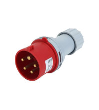 Արդյունաբերական խրոցակ 32A 5P IP44  (A Class) LEE-025N կարմիր