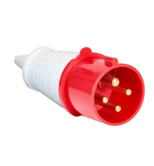 Արդյունաբերական խրոցակ 16A 4P IP44 (B Class) LEE-014 կարմիր Արդյունաբերական խրոցակ 16A 4P IP44 (B Class) LEE-014 կարմիր