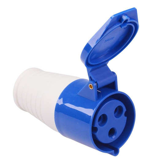 Արդյունաբերական վարդակ 16A 3P IP44 (B Class) LEE-213 կապույտ