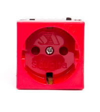 Վարդակ կարմիր 2 մոդուլ