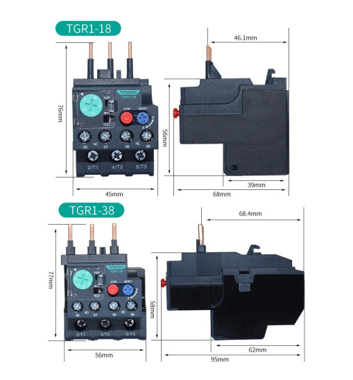 Ջերմային ռելե TGR1-18 12-18 Ջերմային ռելե TGR1-18 12-18