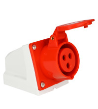 Արդյունաբերական վարդակ 32A 3P IP44 (A Class) LEE-123N կարմիր