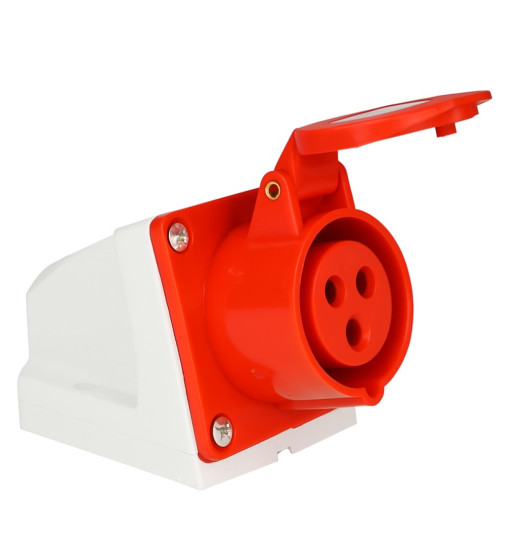 Արդյունաբերական վարդակ 32A 3P IP44 (A Class) LEE-123N կարմիր Արդյունաբերական վարդակ 32A 3P IP44 (A Class) LEE-123N կարմիր