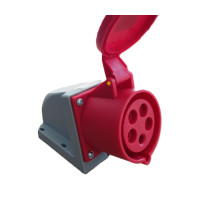 Արդյունաբերական վարդակ 16A 5P IP44 (A Class) LEE-115N կարմիր