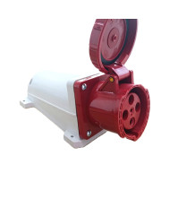 Արդյունաբերական վարդակ 63A 4P IP67 (B Class) LEE-134 կարմիր