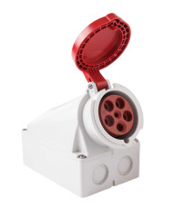 Արդյունաբերական վարդակ 63A 5P IP67 (A Class) LEE-1352 կարմիր
