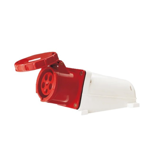 Արդյունաբերական վարդակ 125A 4P IP67 (B Class) LEE-144 կարմիր