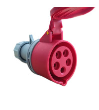 Արդյունաբերական վարդակ 16A 5P IP44 (A Class) LEE-215N կարմիր