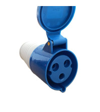 Արդյունաբերական վարդակ  32A 3P IP44 (B Class) LEE-223 կապույտ