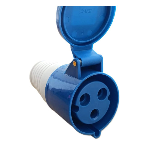 Արդյունաբերական վարդակ  32A 3P IP44 (B Class) LEE-223 կապույտ