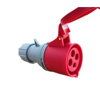 Արդյունաբերական վարդակ 16A 4P IP44 (A Class) LEE-214N կարմիր