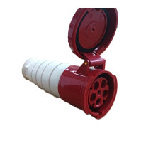 Արդյունաբերական վարդակ 63A 5P IP67 (B Class) LEE-235 կարմիր