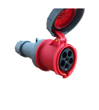 Արդյունաբերական վարդակ 63A 5P IP67 (A Class) LEE-2352 կարմիր