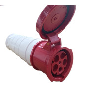 Արդյունաբերական վարդակ 125A 5P IP67 (B Class) LEE-245 կարմիր