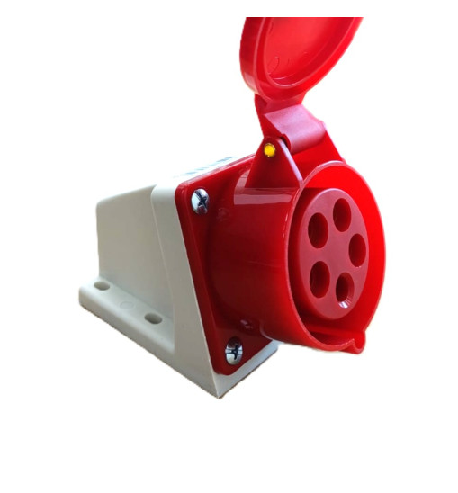 Արդյունաբերական վարդակ 16A 5P IP44 (B Class) LEE-115 կարմիր