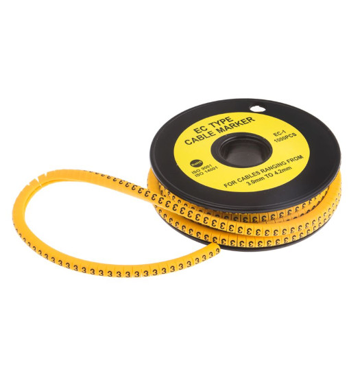 Մալուխի թվերով նշիչ Prowatt EC-0 դեղին (1000 նիշ) Մալուխի թվերով նշիչ Prowatt EC-0 դեղին (1000 նիշ)