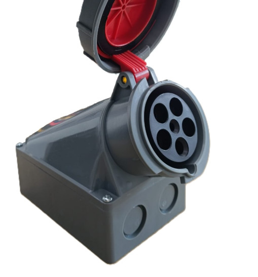 Արդյունաբերական վարդակ 63A 5P IP67 (A Class) LEE-1352 կարմիր