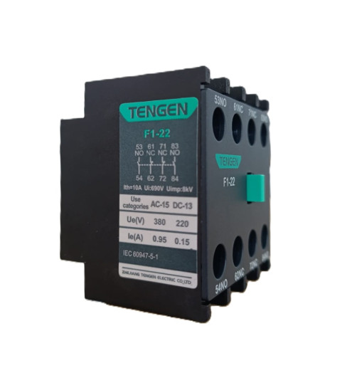 Կոնտակտորի հավելյալ դիմային բլոկ Tengen F1-22 / 2NO+2NC