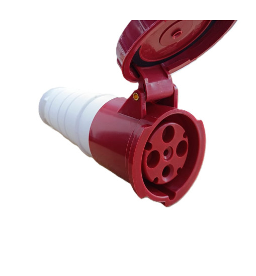 Արդյունաբերական վարդակ 63A 4P IP67 (B Class) LEE-234 կարմիր