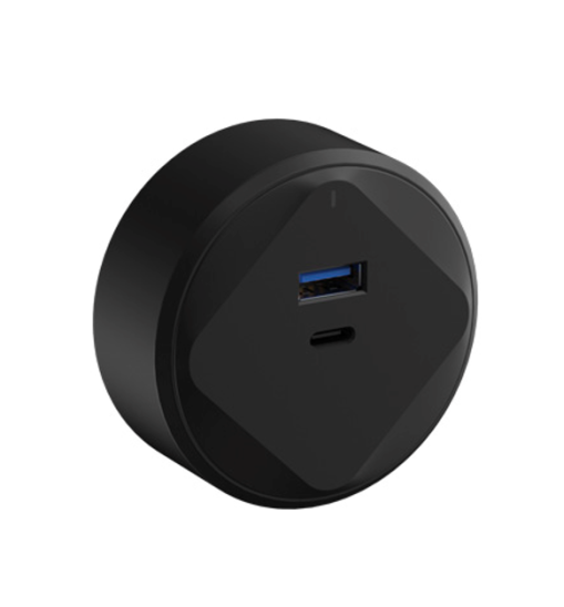 USB+Type-C Վարդակ էլեկտրական ռելսի համար Panaica T21R-B սև USB+Type-C Վարդակ էլեկտրական ռելսի համար Panaica T21R-B սև