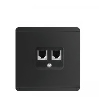 Panaica E05 վարդակ ինտերնետ RJ45+RJ45 / սև