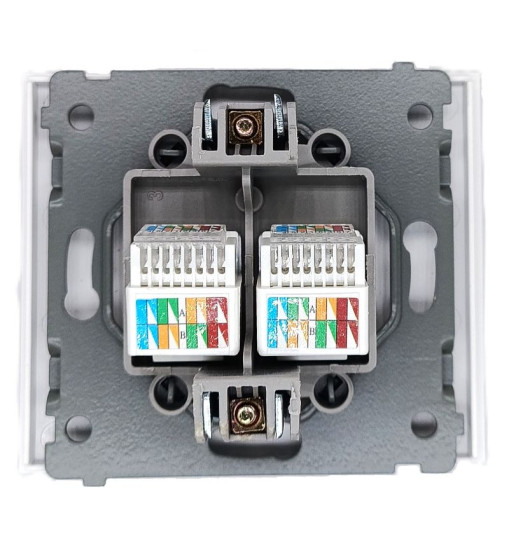 Panaica E05 վարդակ ինտերնետ RJ45+RJ45 / սպիտակ