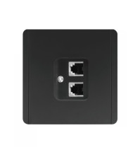 Panaica E05 վարդակ ինտերնետ RJ45+RJ45 / սև