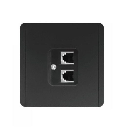 Panaica E05 վարդակ ինտերնետ RJ45+RJ45 / սև