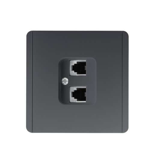 Panaica E05 վարդակ ինտերնետ RJ45+RJ45 / մոխրագույն