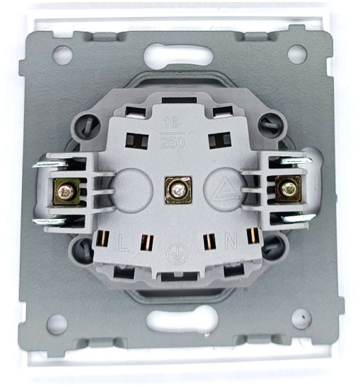 Panaica E05 վարդակ առանց հողանցում / սպիտակ