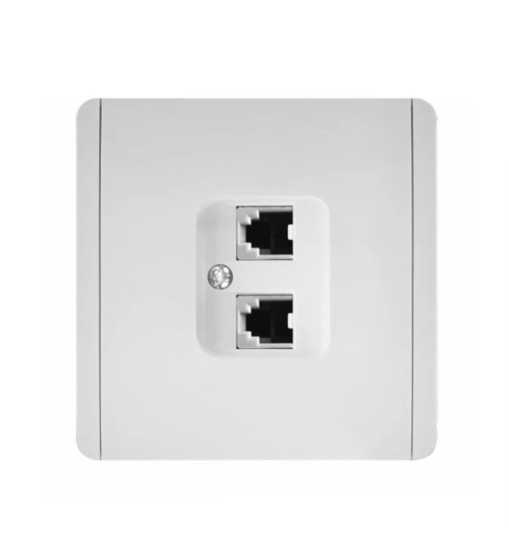 Panaica E05 վարդակ ինտերնետ RJ45+RJ45 / սպիտակ