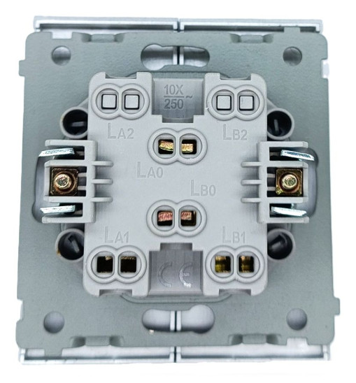 Panaica E05 անջատիչ 2 ստեղն / մոխրագույն