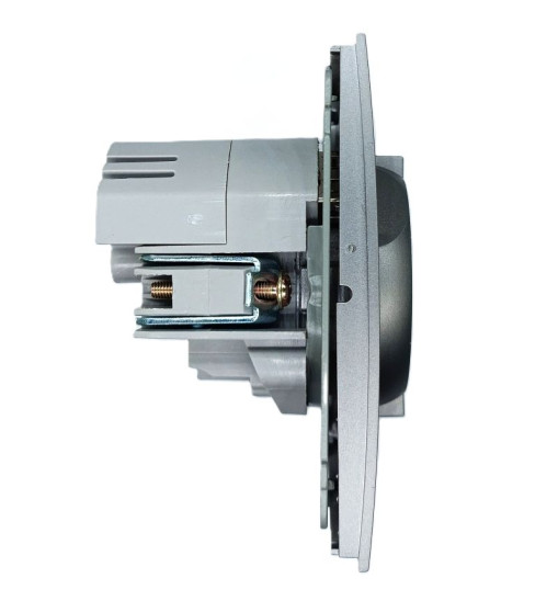 Panaica E05 Վարդակ հողանցումով Type-C/USB / մոխրագույն