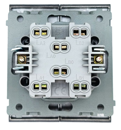 Panaica E05 փոխանջատիչ 2 ստեղն / սև