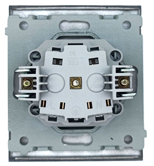 Panaica E05 վարդակ առանց հողանցում / սև