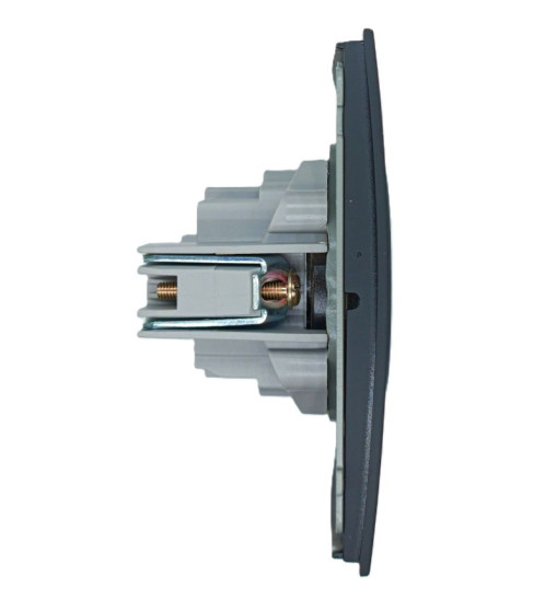 Panaica E05 վարդակ առանց հողանցում / սև