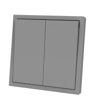 Panaica E09 փոխանջատիչ  2 ստեղն / մոխրագույն