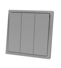 Panaica E09 անջատիչ 3 ստեղն / մոխրագույն