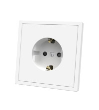 Panaica E09 վարդակ  հողանցումով / սպիտակ