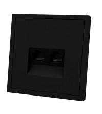 Panaica E09 վարդակ ինտերնետ RJ45+RJ45 / սև