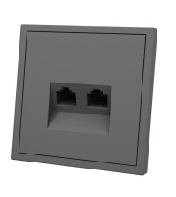 Panaica E09 վարդակ ինտերնետ RJ45+RJ45 / մոխրագույն