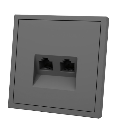 Panaica E09 վարդակ ինտերնետ RJ45+RJ45 / մոխրագույն Panaica E09 վարդակ ինտերնետ RJ45+RJ45 / մոխրագույն