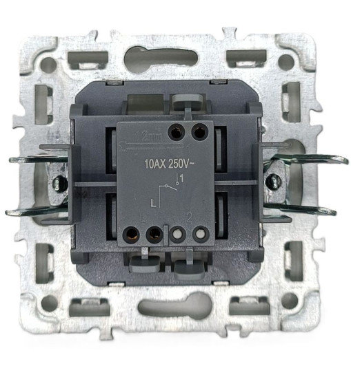 Panaica E09 անջատիչ 1 ստեղն / մոխրագույն